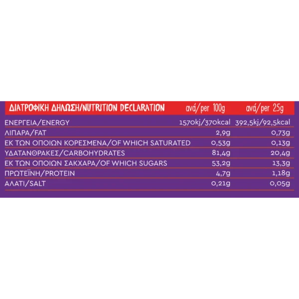 THE BEE BROS Μπάρα δημητριακών με μέλι και σοκολάτα 5x25gr