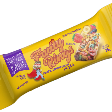 THE BEE BROS Μπάρα δημητριακών με μέλι και φρούτα 5x25gr