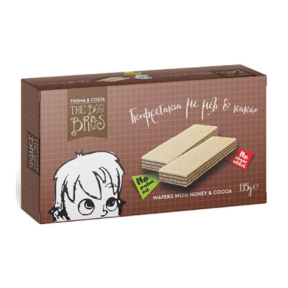 THE BEE BROS Γκοφρετάκια με Μέλι και Κακαό 135g