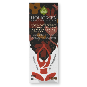 HOLIGREEN Χειροποίητη Μπάρα Διπλή Σοκολάτα 60g