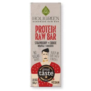 HOLIGREEN Χειροποίητη Μπάρα Μπισκότο Φράουλα 60g