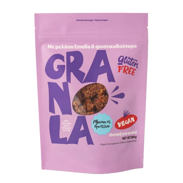 EMELIA Granola με φιστικοβούτυρο & μελάσα 280g