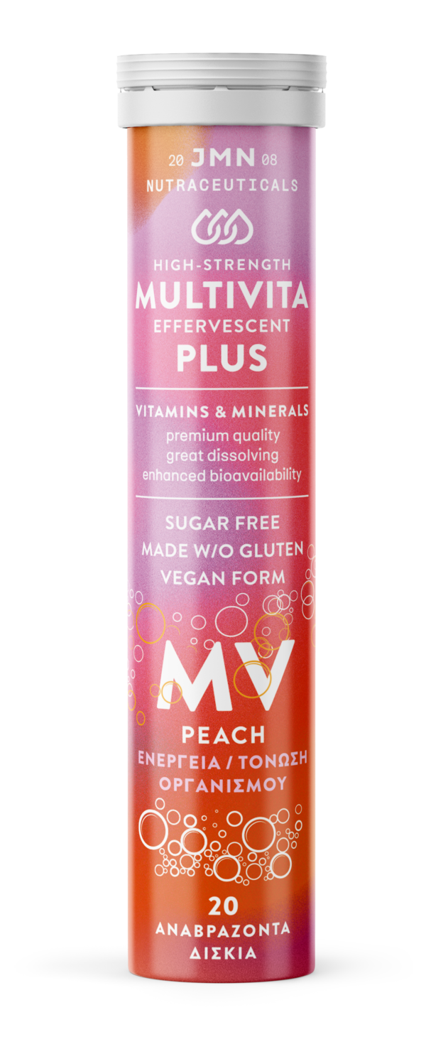 JMN Multivita Plus Peach 20Αναβράζοντα Δισκία