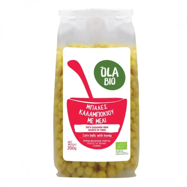 OLA BIO Μπάλες Καλαμποκιού με Μέλι 200g