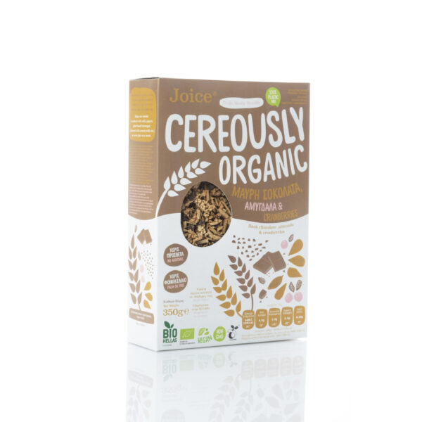 JOICE Δημητριακά με Μαύρη Σοκολάτα,Αμύγδαλα & Cranberries 350g