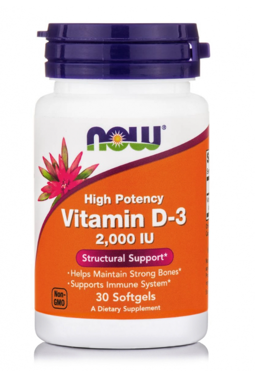 NOW FOODS Vitamin D-3 2000 IU 30Softgels