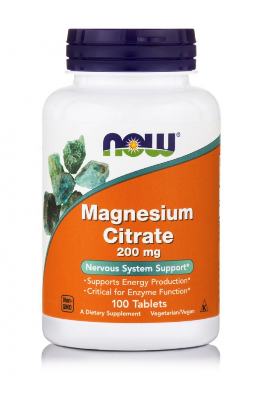 NOW FOODS Magnesium Citrate 200 mg 100Tablets