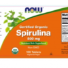 NOW FOODS Spirulina 500mg 100 Tablets