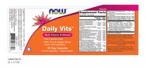 NOW FOODS Daily Vits™ 30Veg Capsules