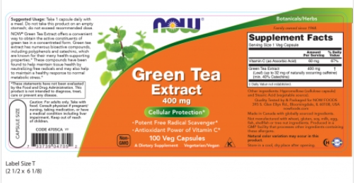 NOW FOODS Green Tea Extract 400 mg 100Veg Capsules
