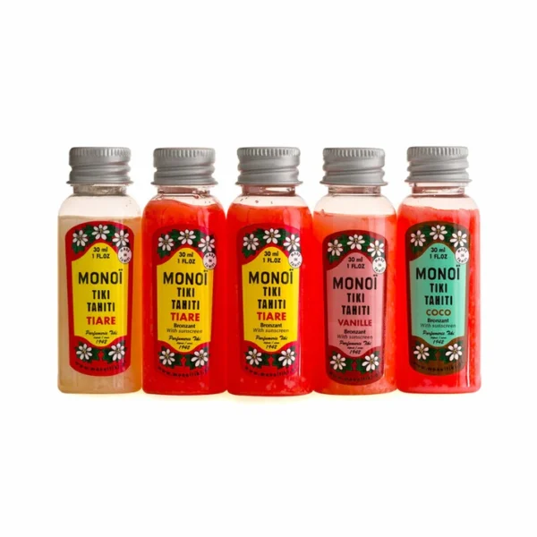 MONOI TIKI TAHITI Σετ δώρου με λάδια μαυρίσματος spf3 (5x30ml)