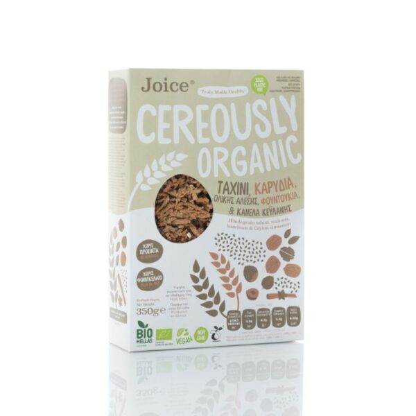JOICE Δημητριακά με Ταχίνι Ολικής,Καρύδια,Φουντούκια & Κανέλα Κεϋλάνης 350g
