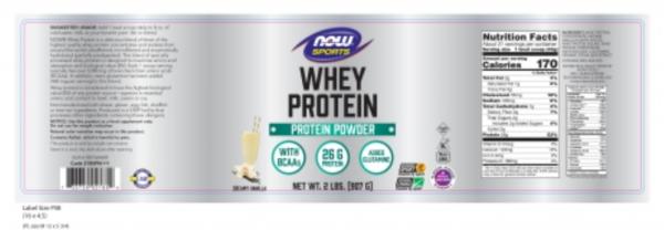 NOW FOODS Whey Protein Vanilla Powder 907g