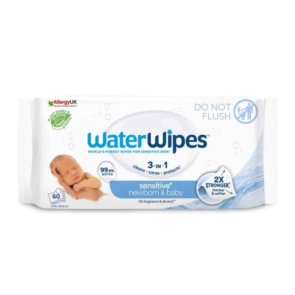 WATERWIPES Μωρομάντηλα Sensitive+ 60τμχ