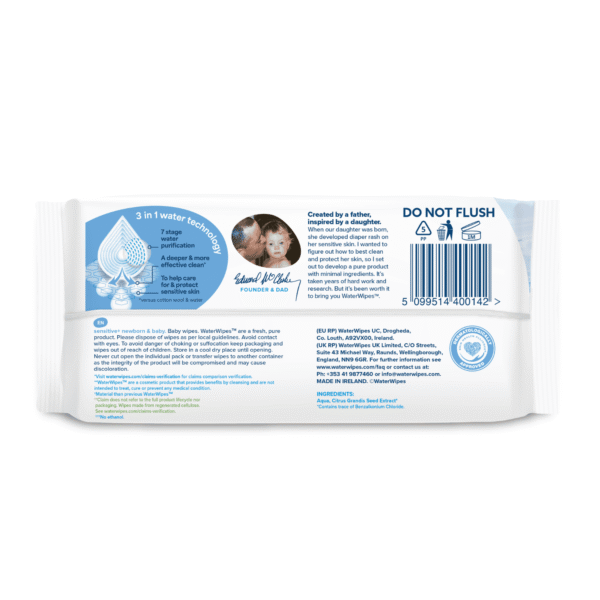 WATERWIPES Μωρομάντηλα Sensitive+ 60τμχ