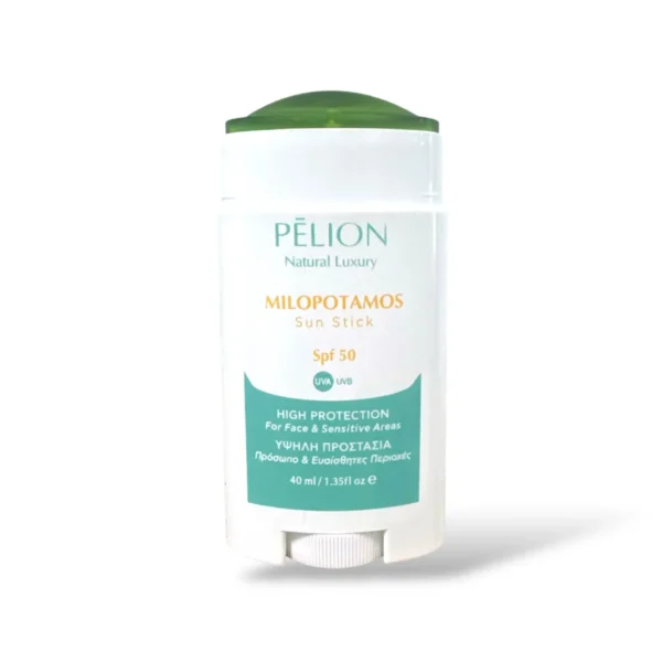milopotamos-sun-stik-50-spf-pelion.jpeg PELION Milopotamos Sun Stick SPF 50 | Αντηλιακό Στικ για Πρόσωπο και Ευαίσθητες περιοχές 40ml