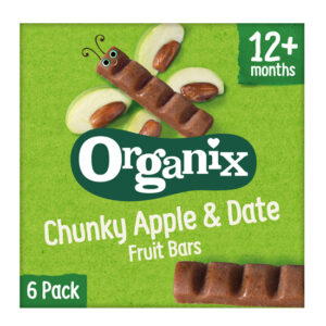 ORGANIX Μπάρες Φρούτων Μήλο & Χουρμάς +12μ 6x17g