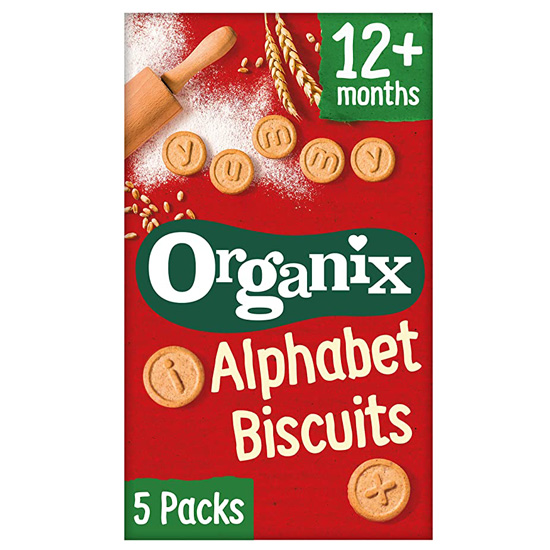 ORGANIX Μπισκότα ‘Αγγλικό Αλφάβητο’ +12μ 5x25g
