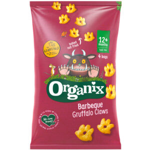 ORGANIX Πολυσυσκευασία Πατουσίτσες Καλαμποκιού 'Barbeque Gruffalo' +12μ (4x15g)