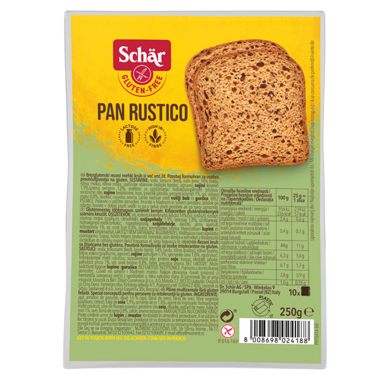 SCHAR Ψωμί Σκούρο Pan Rustico 250g
