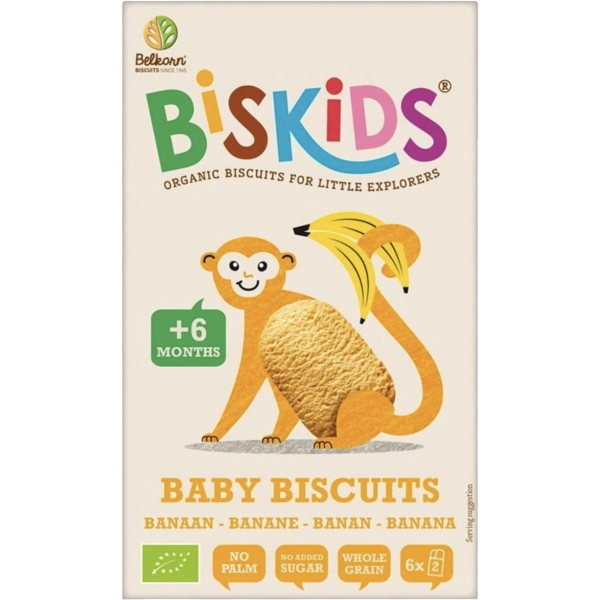 Biskids Παιδικά Μπισκότα Με Μπανάνα 120g