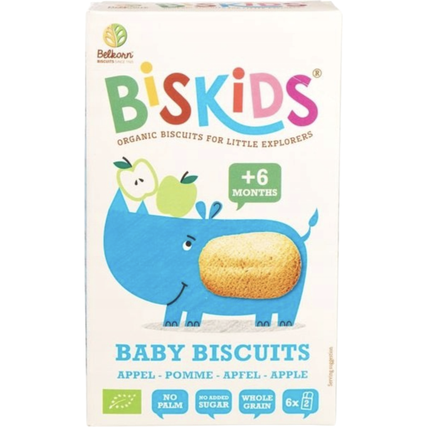 Biskids Παιδικά Μπισκότα Με Μήλο 120g