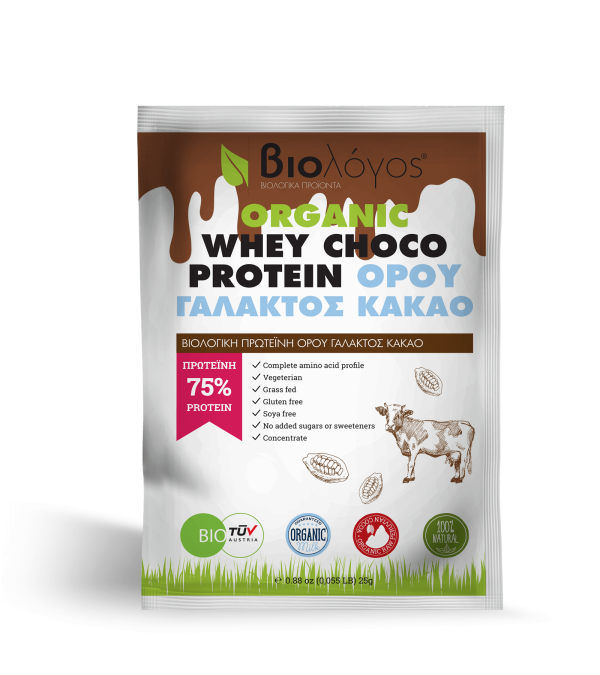 551104 ΒΙΟΛΟΓΟΣ Μονοδοσική Πρωτεΐνη Whey Ορού Γάλακτος Κακάο 25g