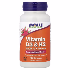 132 NOW FOODS Vitamin D-3 & K-2 120 Capsules