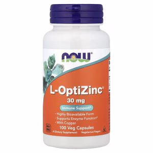 55 NOW FOODS L-OptiZinc 30mg 100vegCapsules