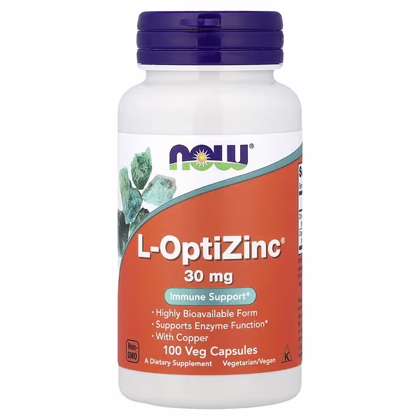 NOW FOODS L-OptiZinc 30mg 100vegCapsules