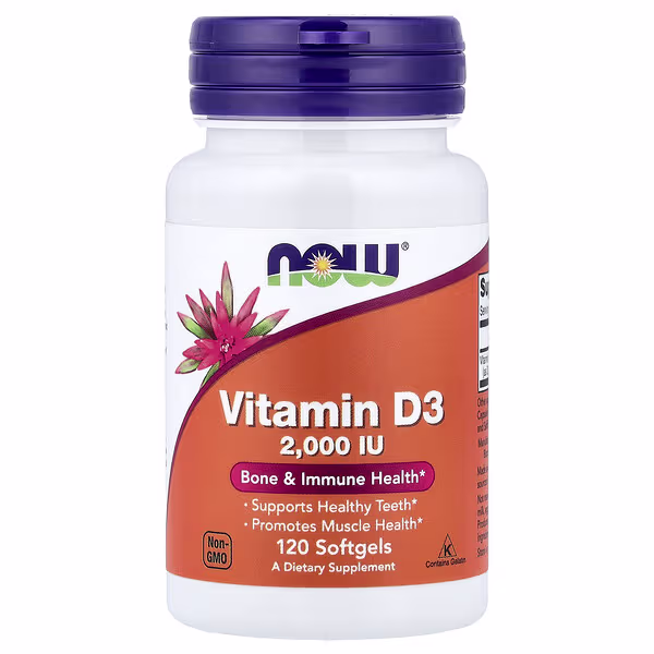 NOW FOODS Vitamin D-3 2000 IU 120Softgels