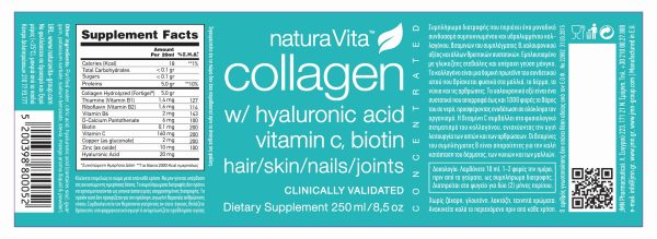 NATURA VITA Collagen w/ Hyaluronic Acid 250ml