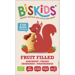 Biskids Παιδικά Μπισκότα Γέμιση Φράουλας 120g