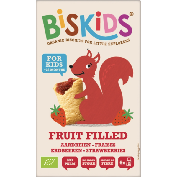 221030783 Biskids Παιδικά Μπισκότα Γέμιση Φράουλας 120g