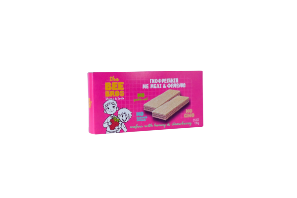 THE BEE BROS  Γκοφρετάκια με Μέλι και Φράουλα 135g