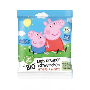 PURE & FUN Τραγανό Σνακ Καλαμποκιού με Μήλο-Καρότο Peppa Pig 30g